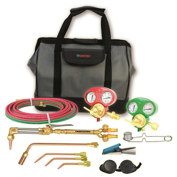 Gentec OUTFITS, JOBBER, MD Dlx w/ 152 regs, 3 Wldng & 1 Htng Nzl w/cv, Gauge Prtctr, Tool Box 1120 - main